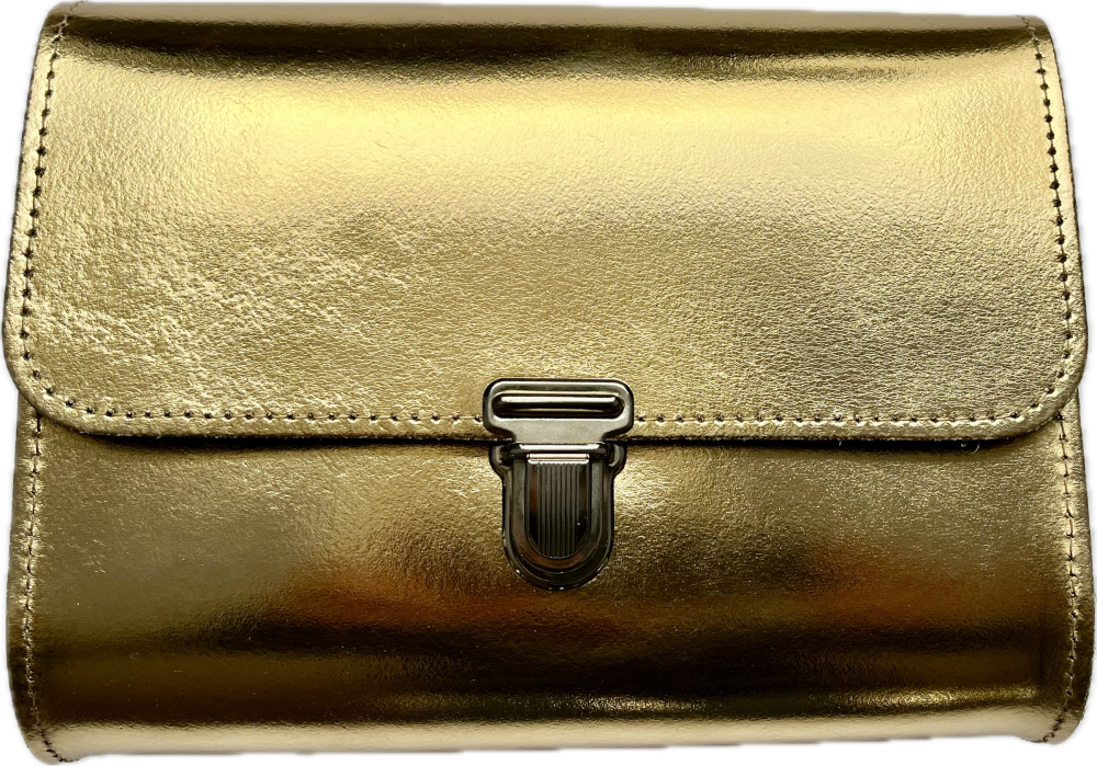 Leder Umhängetasche Roma gold